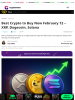 Best Crypto to Buy Now February 12 – XRP, Dogecoin, Solana