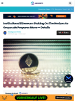 Institutional Ethereum Staking On The Horizon As Grayscale Prepares Move — Details