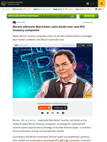 Newer BTC Treasury firms untested in bear market: Max Keiser