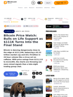 Bitcoin Price Watch: Bulls on Life Support as $111K Turns Into the Final Stand – Markets and Prices Bitcoin News