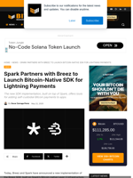 Spark Partners With Breez To Launch Bitcoin-Native SDK For Lightning Payments