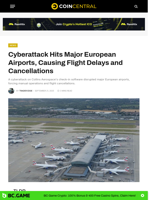 Cyberattack Hits Major European Airports, Causing Flight Delays and Cancellations - CoinCentral