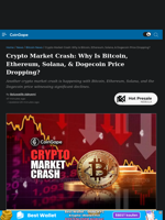 Crypto Market Crash: Why Is Bitcoin, Ethereum, Solana, & Dogecoin Price Dropping?