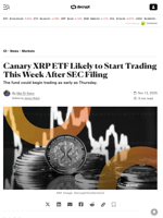 Canary XRP ETF Likely to Start Trading This Week After SEC Filing - Decrypt