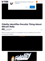 Fidelity Identifies Peculiar Thing About Bitcoin Rally - U.Today