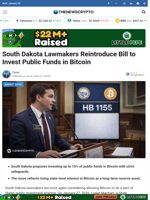 South Dakota Lawmakers Reintroduce Bill to Invest Public Funds in Bitcoin