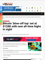 Bitcoin 'blow-off top' set at $128K with new all-time highs in sight - The Crypto News Wire
