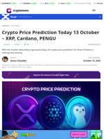 Crypto Price Prediction Today: XRP, Cardano, PENGU
