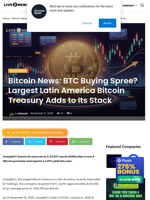 Bitcoin News: BTC Buying Spree? Largest Latin America Bitcoin Treasury Adds to Its Stack | Live Bitcoin News