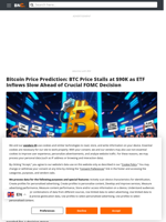 Bitcoin Price Prediction: BTC Price Stalls at $90K as ETF Inflows Slow Ahead of Crucial FOMC Decision - Brave New Coin