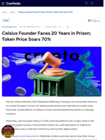 Celsius Founder Faces 20 Years in Prison; Token Price Soars 70%