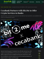 Cecabank Partners with Bit2Me to Offer Crypto Services to Banks | CoinGape