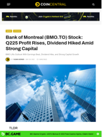 Bank of Montreal (BMO.TO) Stock: Q225 Profit Rises, Dividend Hiked Amid Strong Capital
