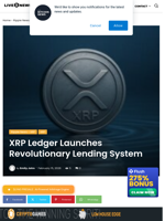 XRP Ledger Launches Revolutionary Lending System | Live Bitcoin News