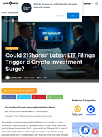 Could 21Shares’ Latest ETF Filings Trigger a Crypto Investment Surge? | Live Bitcoin News