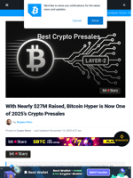 How Bitcoin Hyper Became One of 2025's Best Crypto Presales