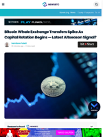 Bitcoin Whale Exchange Transfers Spike As Capital Rotation Begins — Latest Altseason Signal?