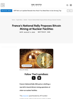 France’s National Rally Proposes Bitcoin Mining at Nuclear Facilities