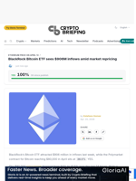 BlackRock Bitcoin ETF sees $906M inflows amid market repricing