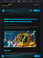 DYDX Price Consolidates Near $0.55 as Token Unlock Anticipation Builds - Blockchain.News