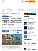 Bitcoin Banknote-ATM Network Pilot Launches in El Zonte, El Salvador – News Bytes Bitcoin News