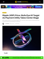 Ripple (XRP) Price: Bulls Eye $5 Target As Payment Utility Takes Center Stage - CoinCentral