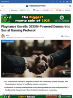 Playnance Unveils GCOIN-Powered Democratic Social Gaming Protocol - TheNewsCrypto
