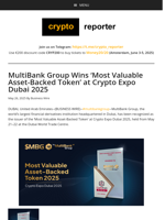 MultiBank Group Wins ‘Most Valuable Asset-Backed Token’ at Crypto Expo Dubai 2025