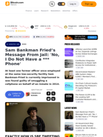 Sam Bankman Fried’s Message From Jail: 'No, I Do Not Have a *** Phone' – News Bitcoin News
