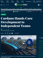 Cardano Shifts Core Dev to Independent Teams