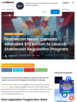 Stablecoin News: Canada Allocates $10 Million to Launch Stablecoin Regulation Program | Live Bitcoin News