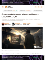 Crypto market’s weekly winners and losers – LDO, PUMP, LIT, PI - AMBCrypto