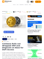 Coinbase Rolls out Wrapped XRP and Dogecoin on Base for DeFi Access – Bitcoin News