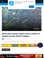 Bitcoin Boom Reward: Spain’s Science Institute To Liquidate Decade-Old BTC Holdings