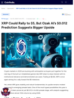 XRP Could Rally to $5, But Ozak AI’s $0.012 Prediction Suggests Bigger Upside