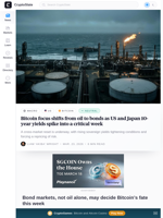 Bitcoin focus shifts from oil to bonds as US and Japan 10-year yields spike into a critical week