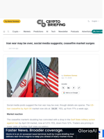 Iran war may be over, social media suggests; ceasefire market surges