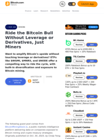 Ride the Bitcoin Bull Without Leverage or Derivatives, Just Miners – Mining Bitcoin News