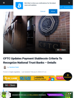 CFTC Updates Payment Stablecoin Criteria To Recognize National Trust Banks - Details | Bitcoinist.com