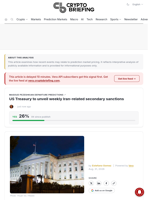 US Treasury to unveil weekly Iran-related secondary sanctions