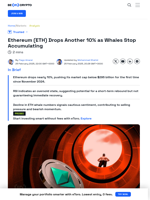 Ethereum Whales Pause Buying, Price Could Drop Below $2,200