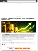 Uranium Price Stands Still Around $90 as Market Digests Previous Spurt - Brave New Coin