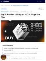 Top 3 Altcoins to Buy for 100% Surge this May!