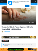 Unexpected Player: Japanese Nail Salon Targets $3-B In Bitcoin Holdings