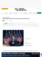 Wells Fargo CEO: No rate cuts until Iran conflict ends