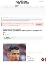 Ronaldo predicts Spain will easily defeat Argentina in 2026 World Cup final