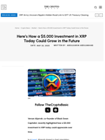 Here’s How a $5,000 Investment in XRP Today Could Grow in the Future