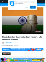 Bitcoin Extortion Case: Indian Court Hands 14 Life Sentences - Details