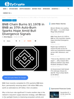 BNB Chain Burns $1.197B in BNB as 37th Auto-Burn Sparks Hope Amid Bull Divergence Signals ⋆ ZyCrypto