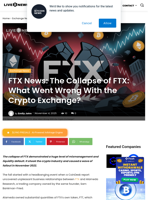 FTX News: The Collapse of FTX: What Went Wrong With the Crypto Exchange? | Live Bitcoin News